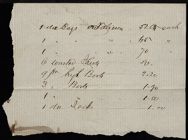Bill from T. A. Demill for items bought
